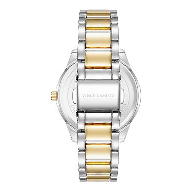 Vince Camuto Women's Mother-of-Pearl & Crystal Two-Tone Bracelet Watch