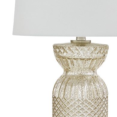 Hampton Hill Luxuria Textured Glass and Acrylic Base Table Lamp