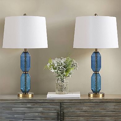 Hampton Hill Zirconia Faceted Glass Table Lamp