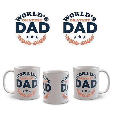 World's Okayest Dad Ceramic Mug