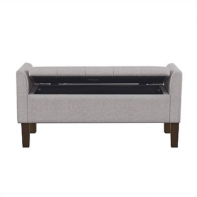 510 Design Blaire Flip-Top Upholstered Storage Bench