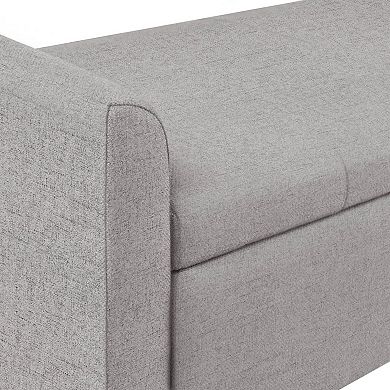 510 Design Blaire Flip-Top Upholstered Storage Bench