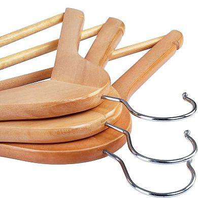 20-Piece Natural Finish Wooden Hangers