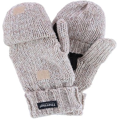 Women's Wool Blend Winter Convertible Fingerless Glove To Mitten