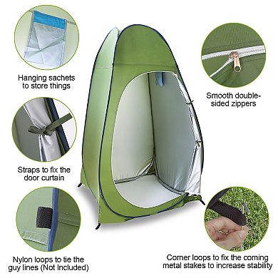 1person Outdoor Pop-up Toilet Tent Portable Changing, Shower Tent Camping Shelter Privacy Tent