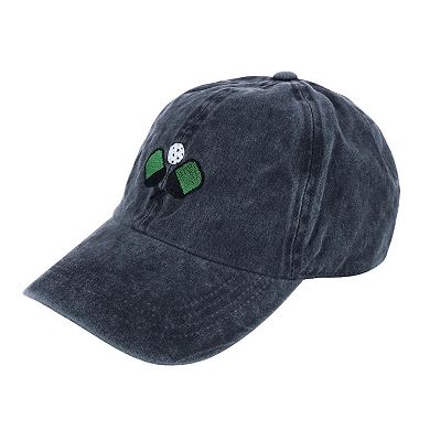 David & Young Women's Embroidered Pickleball Washed Baseball Cap