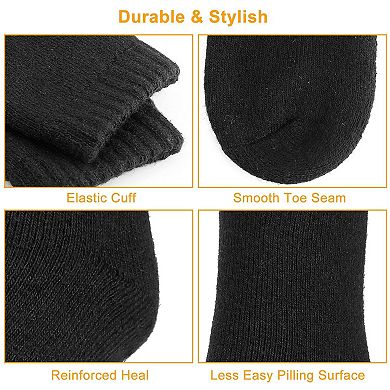 Men's, Cozy Thermal Wool Socks Set Of 3