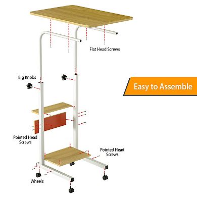 C Side Table - Slim Snack Table For Couch, Bed, Or Sofa