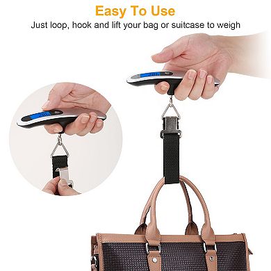 Silver, Electronic Digital Luggage Scale For Travel And Household