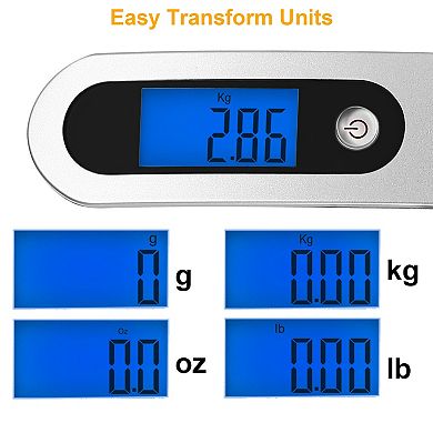 Silver, Electronic Digital Luggage Scale For Travel And Household