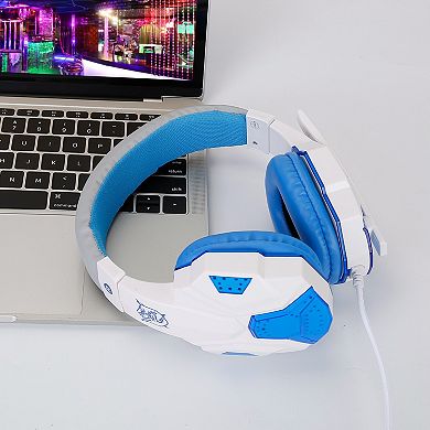 Gaming Headsets Stereo Bass Over Ear Headphones With Led Light Earmuff With Mic