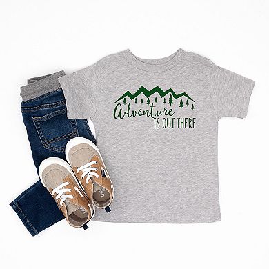 Adventure Is Out There Mountains Toddler Short Sleeve Graphic Tee