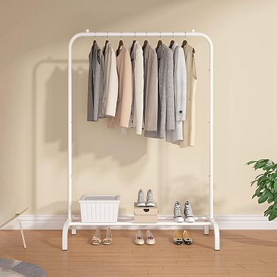 33lbs, Freestanding Garment Rack With Bottom Shelf