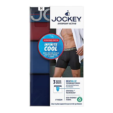 Men's Jockey® Infinite Cool 3-pk Microfiber Stretch 5" Boxer Briefs