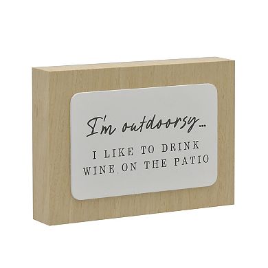 Belle Maison Outdoorsy Patio Wine Caption Box Table Decor