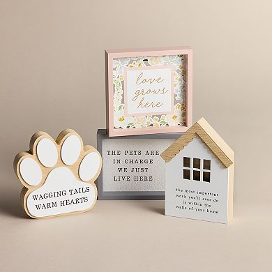 Belle Maison Paw Shape Wagging Tail Caption Box Table Decor