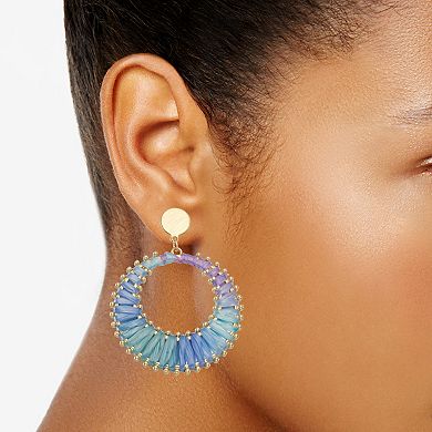 Sonoma Goods For Life® Ombre Raffia Crescent Earrings