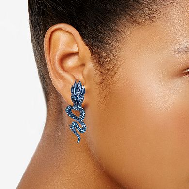 Simply Vera Vera Wang Blue Tone Dragon Floater Earrings