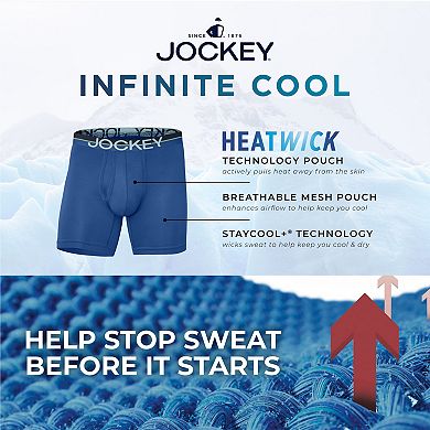 Men's Jockey® Infinite Cool Microfiber Stretch 5" 3-pack +1 Bonus  Boxer Briefs