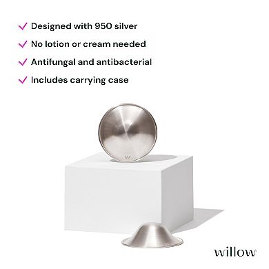 Willow Silver Nursing Nipple Shield Cups 2-Pack