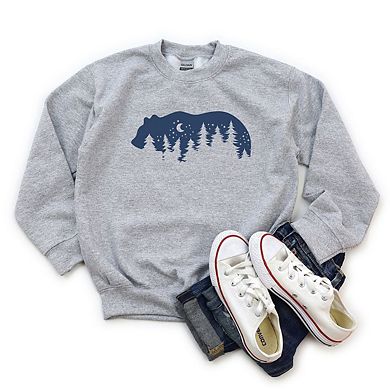 Bear Trees Youth Graphic Sweatshirt