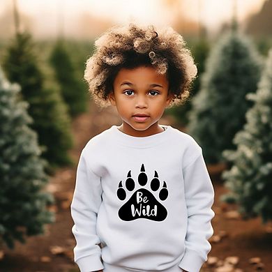 Be Wild Bear Paw Youth Graphic Sweatshirt