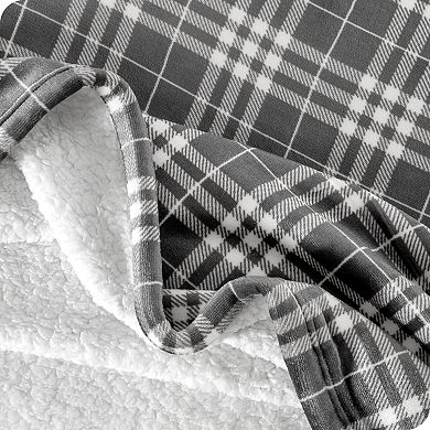 Plaid Sherpa Throw Blanket