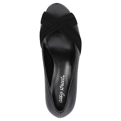 Easy Street Women's Lavish Platform Peep Toe Pumps