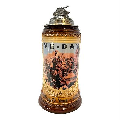 Pinnacle Peak Trading Ve Day World War Ii 75th Anniversary Le German Stoneware Beer Stein .75l