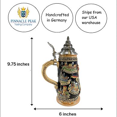 Pinnacle Peak Trading Deutschland Germany Painted City Landscapes Le German Beer Stein .5 L