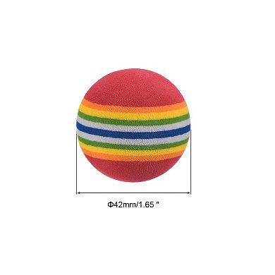 Eva Sponge 42mm Exercise Flight Swing Practice Golf Foam Balls Rainbow 6pcs