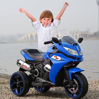 12v Kids Electric Motorcycle With Three Lighting Wheels