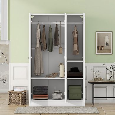 3-door Shutter Wardrobe With Shelves