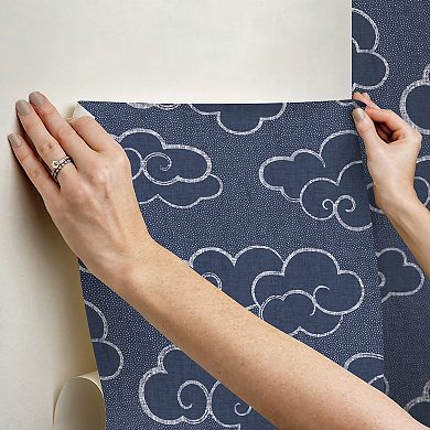 WallPops Alto Navy Peel and Stick Wallpaper