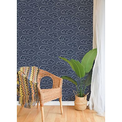 WallPops Alto Navy Peel and Stick Wallpaper