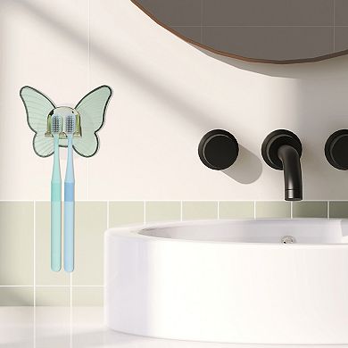 Cute Wall Mounted Toothbrush Holder Wall Toothbrush Holder For Bathrooms 4.33"x3.35"
