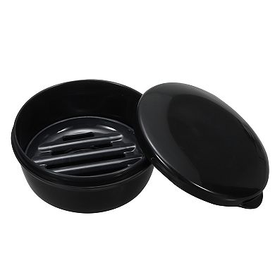 Travel Soap Container, 2 Pack Round Soap Holder Travel Case Box