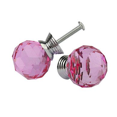 30mm Crystal Glass Drawer Knobs Cabinet Pull Handle Round 10pcs