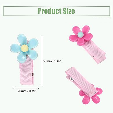 1 Set Flower Shape Hair Clips For Girls Hairpins Cartoon Fabric Hair Clips