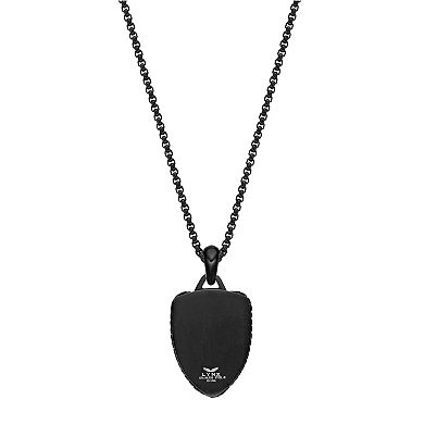 Men's LYNX Stainless Steel Shield Pendant Necklace