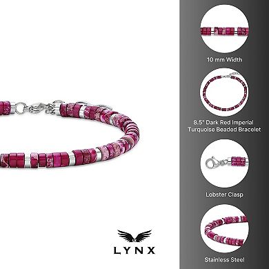 Men's LYNX Stainless Steel Imperial Turquiose Bracelet