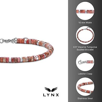 Men's LYNX Stainless Steel Imperial Turquiose Bracelet