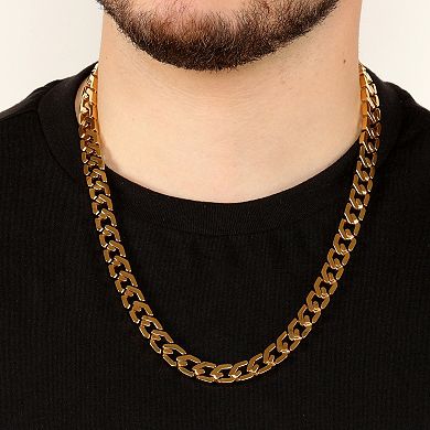 Men's LYNX Gold Ion-Plated Stainless Steel Chain Link Necklace