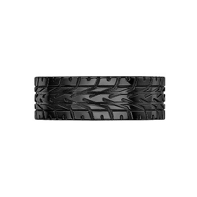 Men's LYNX Black Zirconium Tire Pattern Ring