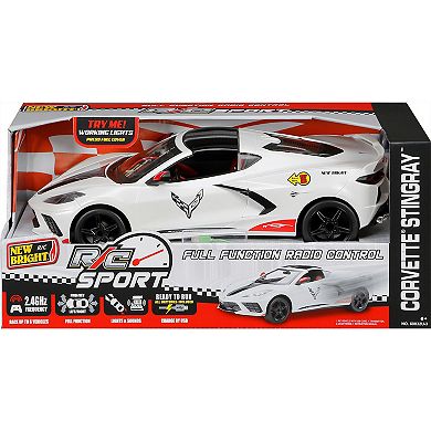 Boys New Bright 1:8 R/C Showcase Corvette Stingray Remote Control Car Toy