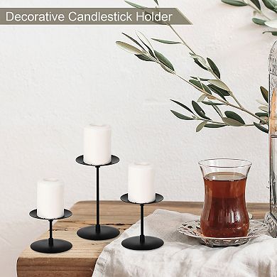 Candle Holders Candelabra Modern Iron Candlestick Plate Centerpiece 6 Pack