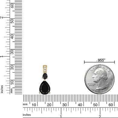Gemminded 10k Onyx & Diamond Accent Pendant Necklace