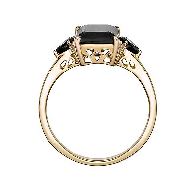 Gemminded 10k Gold Onyx & Diamond Accent Square Stone Ring