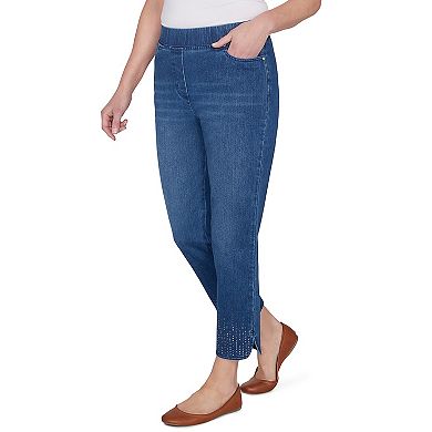 Women's Alfred Dunner Dazzling Split Hem Jeans