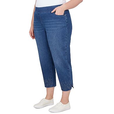 Plus Size Alfred Dunner Dazzling Split Hem Jeans